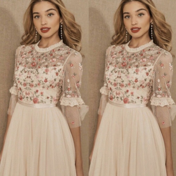 Needle & Thread Butterfly Meadow Gown In SIZE 0 - Picture 1 of 12